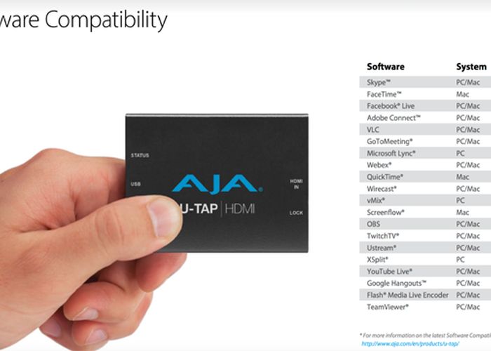 AJA U-TAP ora disponibile in Italia ! !