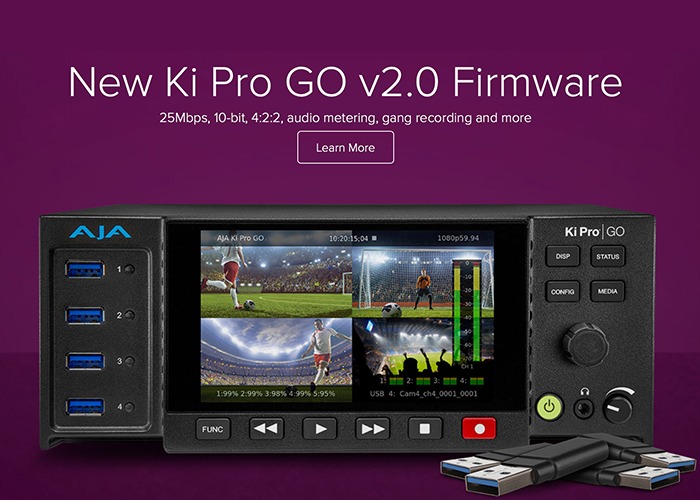 AJA KiPRO GO - Nuovo firmware 2.0