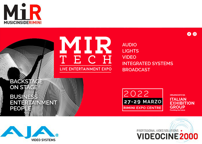 Videocine 2000 al MIR 2022 di Rimini 27-28-29 Marzo
