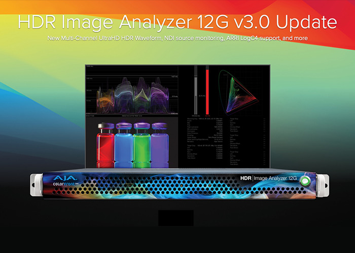 AJA annuncia il software HDR Image Analyzer 12G v3.0