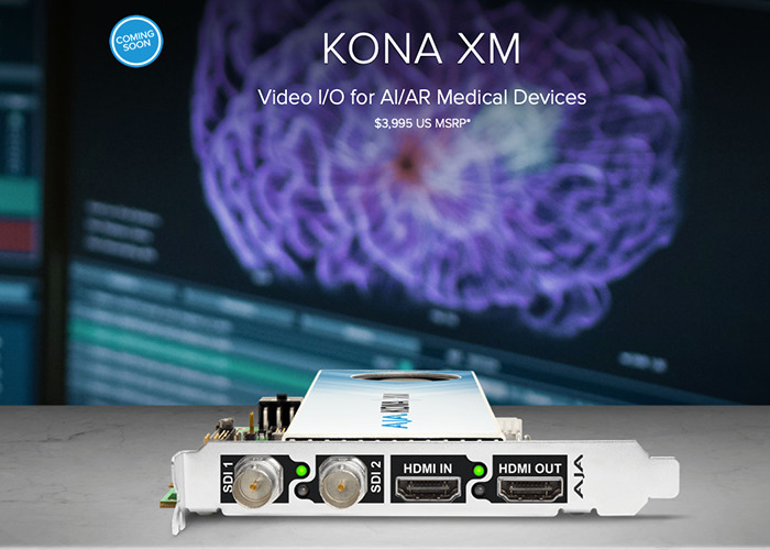 AJA presenta la scheda di I/O KONA XM per i produttori di apparecchiature mediche
