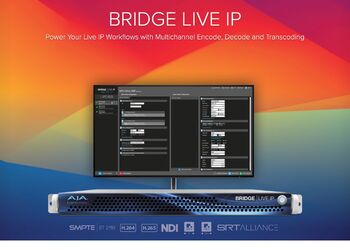 AJA BRIDGE LIVE IP: gateway SMPTE ST 2110 per produzione video IP