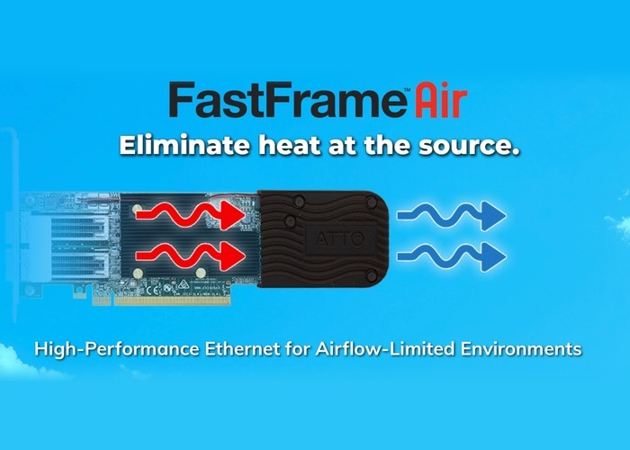 ATTO FastFrame AIR — Ethernet ad alte prestazioni per ambienti a flusso d'aria limitato