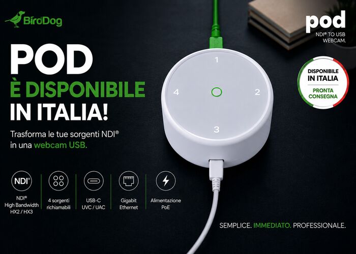 BirdDog POD è disponibile in Italia!