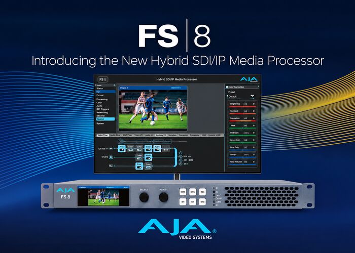 AJA presenta FS8: il nuovo media processor 12G-SDI / SMPTE ST 2110 di nuova generazione